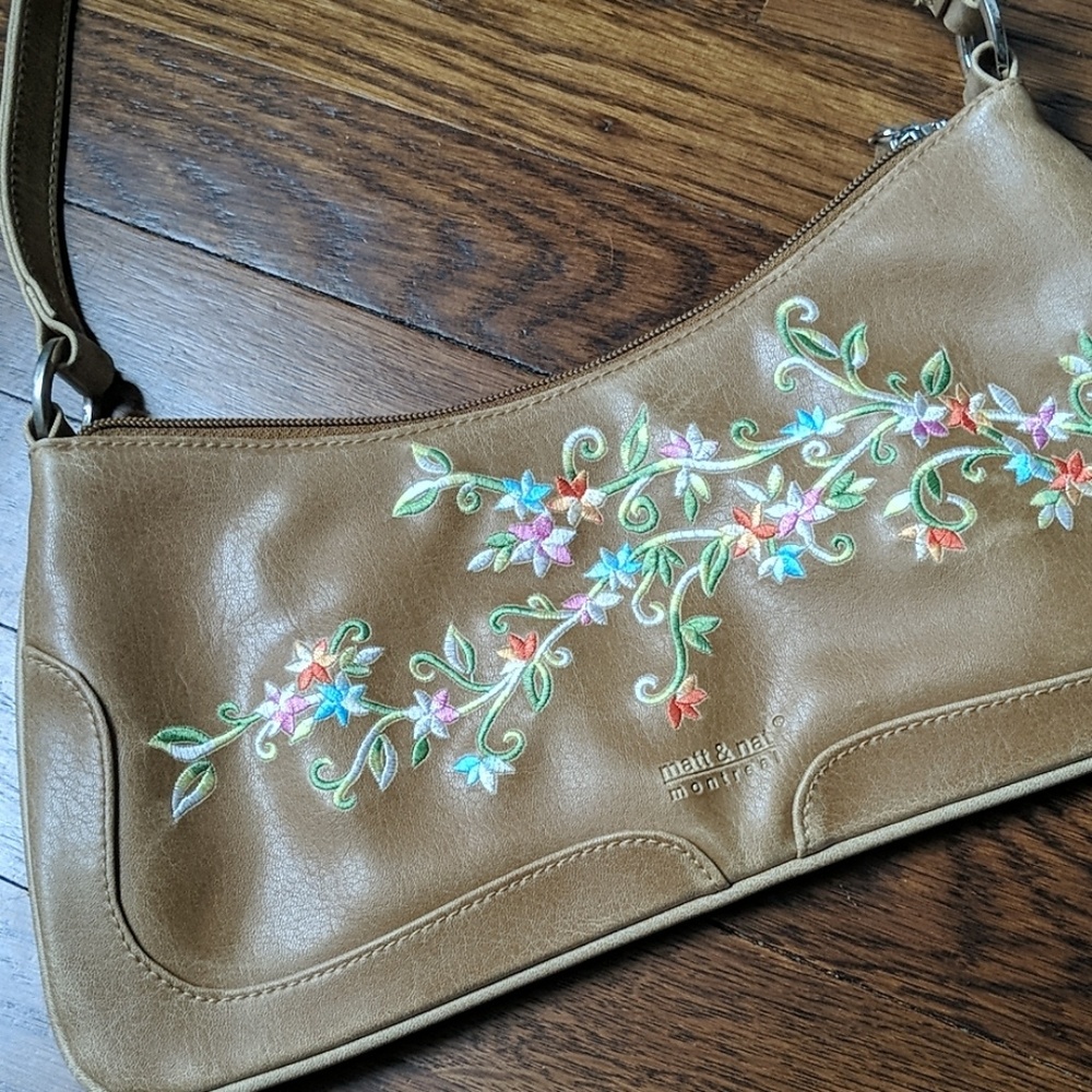 Matt And Nat Embroidered Shoulder Bag
